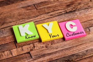 Darstellung der Buchstaben: K, Y, C, - know your customer