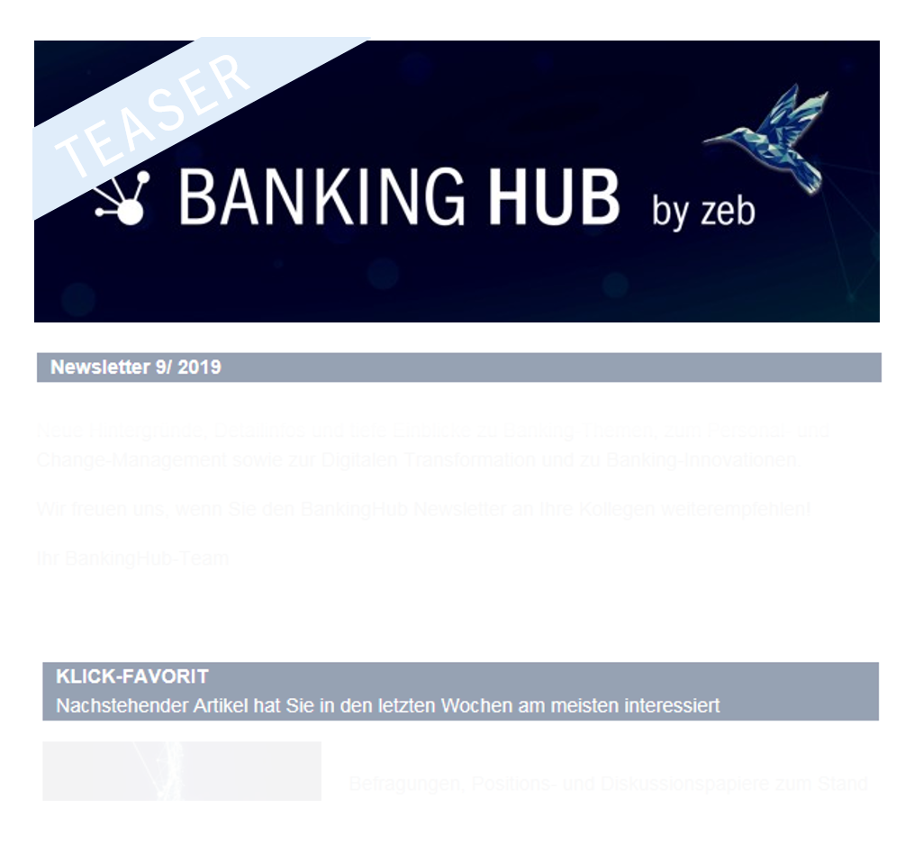 Teaser BankingHub Newsletter