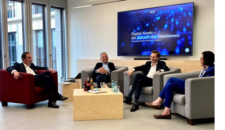Digital Assets Panelrunde: Wolfgang Schlaffer, Matthias Kröner, Markus Fehn und Marion Spielmann