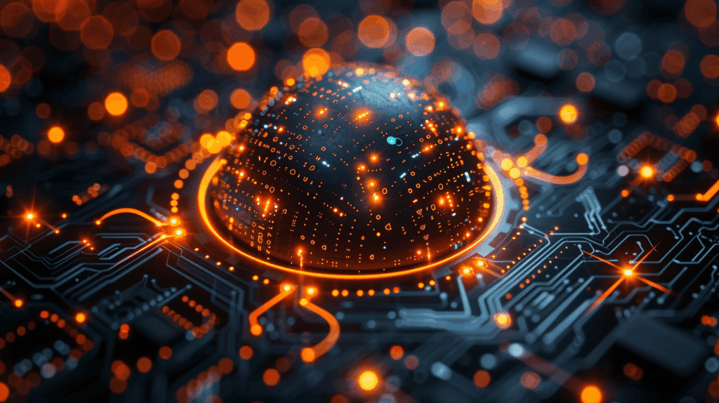 Datenkugel als Sinnbild für Third-Party Risk Management und KI im Banking