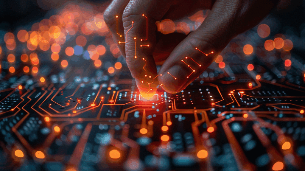 Abstakte Darstellung einer Touchfläche als Metapher für Sourcing und Third Party Risk Management