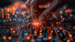 Abstakte Darstellung einer Touchfläche als Metapher für Sourcing und Third Party Risk Management