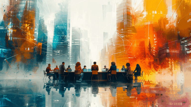 Meeting-Tisch als Sinnbild für moderne Führung 4.0