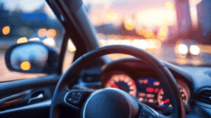 Blick aus dem Autocockpit asl Sinnbild für Leasinganbieter im Wandel zu „Mobility-as-a-Service“: Wachstumstreiber oder Geschäftsrisiko?