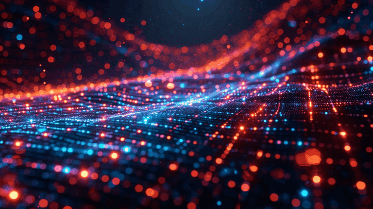 Abstrakter Datenstrom als Metapher für das Risk Mitigation Accounting
