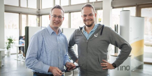 Florian Christ, CEO und Gründer der fino digital GmbH, und Björn Sänger, Geschäftsführer der fino run GmbH.
